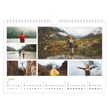 Fotokalender A4 — Håndskrevet måned