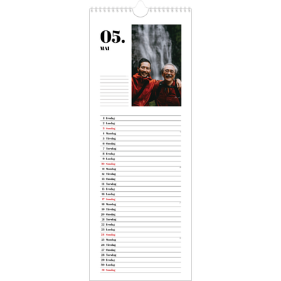 Fotokalender smal  — Serif og øyeblikk [kalender-forside]