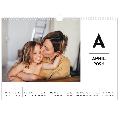 Fotokalender A3 — Bokstav i fokus [April]
