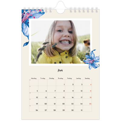 Fotokalender A5 — Malte blomster [kalender-forside]