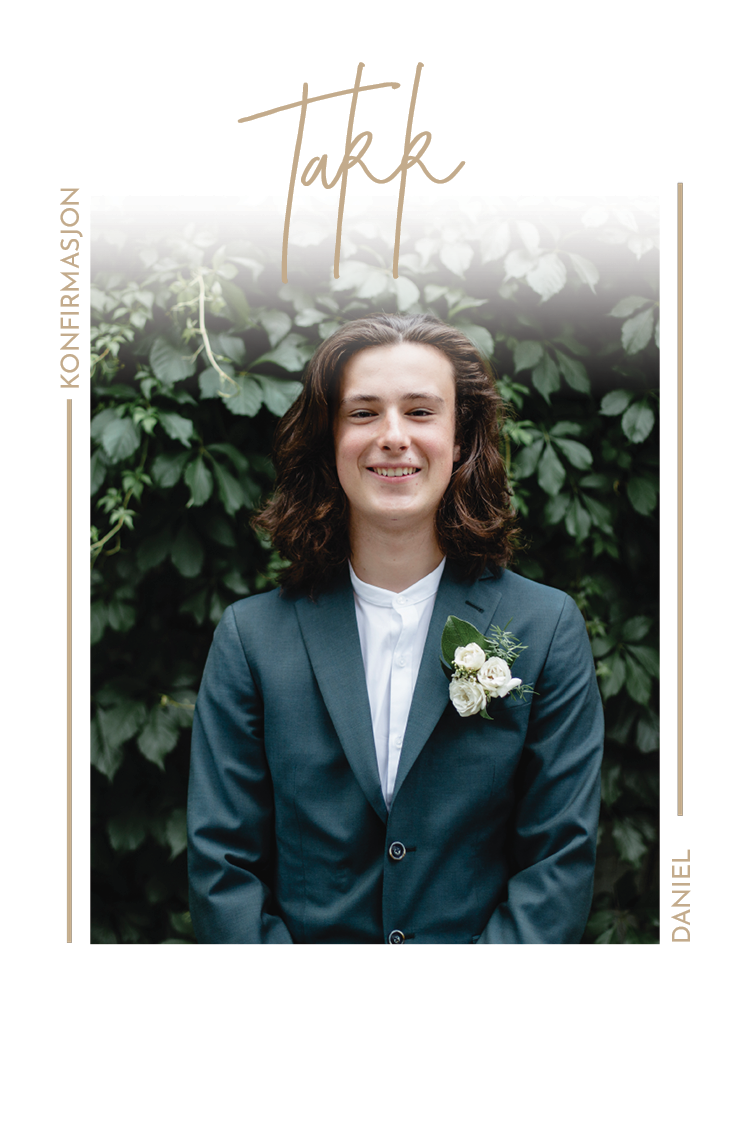 Takkekort — Gull-signatur