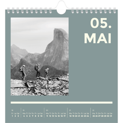 Månedskalender kvadratisk — Moderne og dristig [kalender-forside]