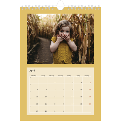 Fotokalender A4 (20 x 30 cm) — Kalender i jordtoner [April]