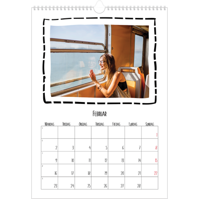 A3 Månedskalender — Albumøyeblikk [Februar]