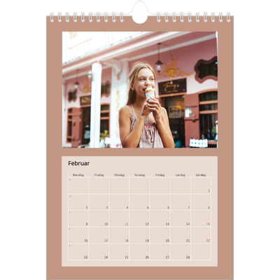Fotokalender A4 (20 x 30 cm) — Kalender i jordtoner [Februar]