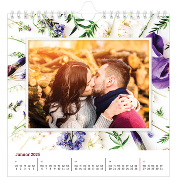 Fotokalender Kvadratisk — Blomsterbakgrunn