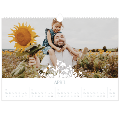 Fotokalender A3 — Blomstermotiv [April]
