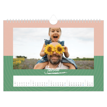 Fotokalender A4 — Fargerik kalender