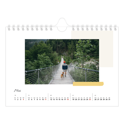 Fotokalender A5 — Pastellfarger [kalender-forside]