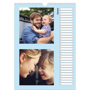 Fotokalender A3 — Pastellmønster