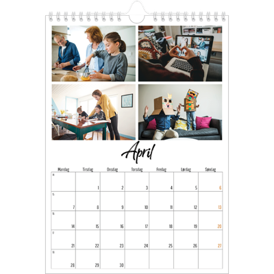 Fotokalender A4 (20 x 30 cm) — Boken om meg [April]