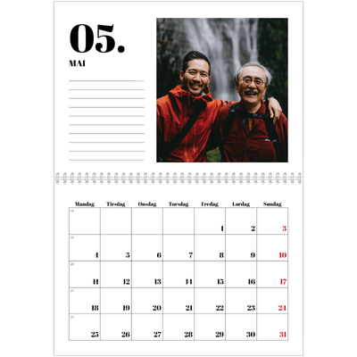 Fotokalender A4 dobbel (30 x 40 cm) — Serif og øyeblikk [kalender-forside]