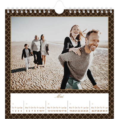 Månedskalender kvadratisk — Geometrisk mønster [kalender-forside]