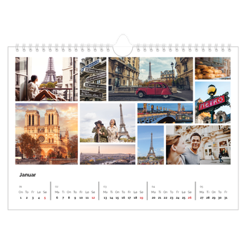 Fotokalender A4 — Bilderutenett