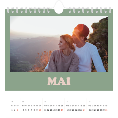 Månedskalender kvadratisk — Retro rammer [kalender-forside]