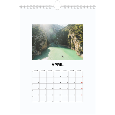 Fotokalender A4 (20 x 30 cm) — Enkelt bilde [April]