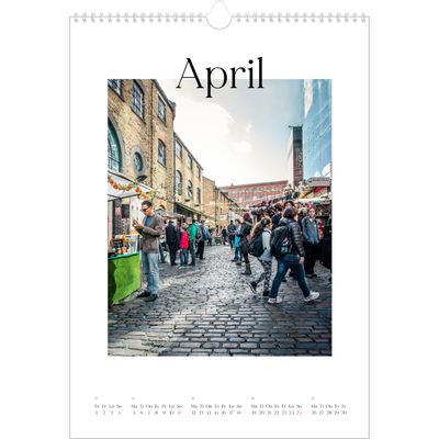A3 Månedskalender — Min reiseskildring [April]
