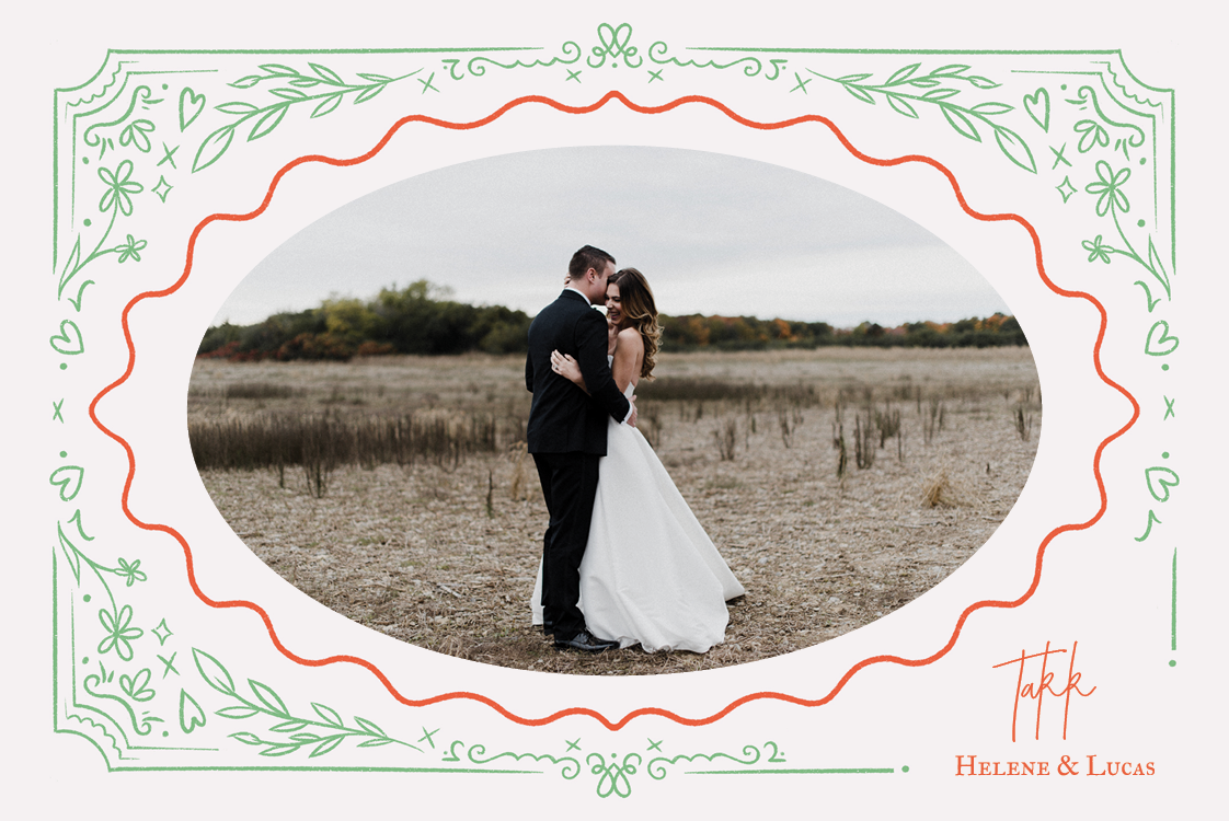 Takkekort — Vintage ramme