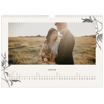 Fotokalender A3 — Blekk & blomst