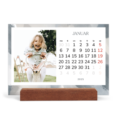 Bordkalender med trestativ - Liggende  — Penseleffekt [Januar]
