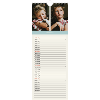 Fotokalender smal  — Pastellkapitler [Februar]