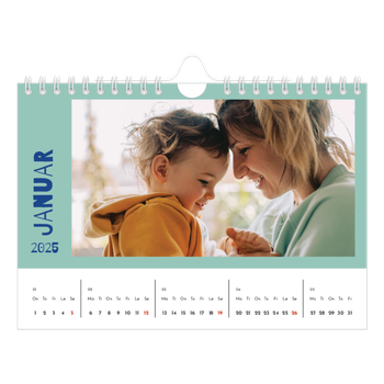 Fotokalender A5 — Fargerik kalender