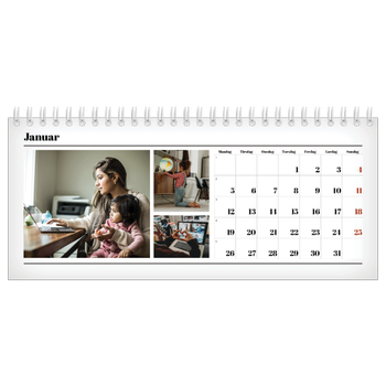 Bordkalender med foto — Avisstil