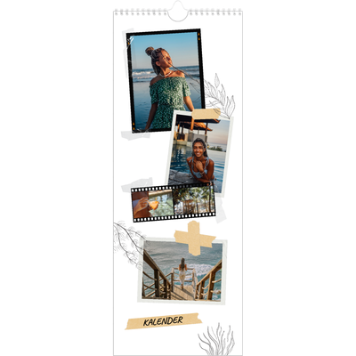Fotokalender smal  — Scrapbook stil [kalender-forside]