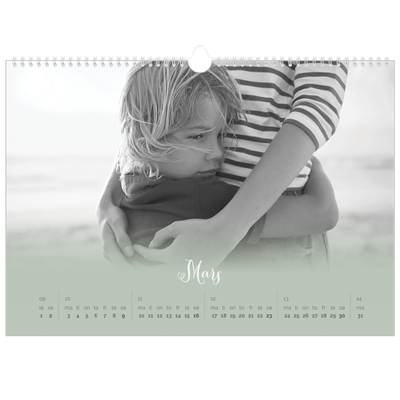 Fotokalender A3 — Grønn gradering [Mars]