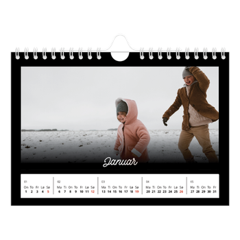 Fotokalender A5 — Sort minimalisme