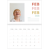 Fotokalender A4 dobbel (30 x 40 cm) — Fargerike fonter [Februar]