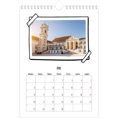 Fotokalender A4 (20 x 30 cm) — Albumøyeblikk [April]