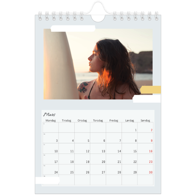 Fotokalender A5 — Pastellfarger [Mars]