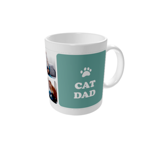 Kopp med bilde — Cat dad - farge