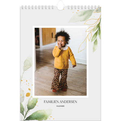 Fotokalender A4 (20 x 30 cm) — Naturlig akvarell [kalender-forside]