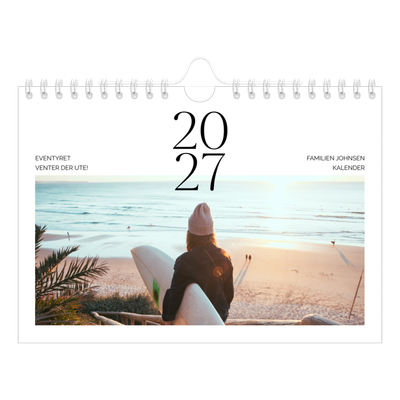 Fotokalender A5 — Surfing i solnedgang [kalender-forside]