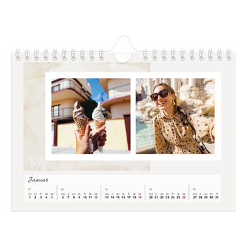 Fotokalender A5 — Pastellfarger
