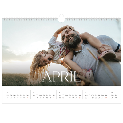 Fotokalender A3 — Tolv store måneder [April]