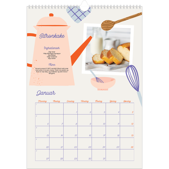 Fotokalender A3 — Året i oppskrifter