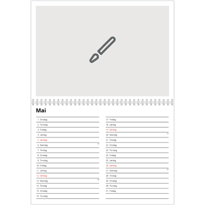 Fotokalender A4 dobbel (30 x 40 cm) — Design selv [kalender-forside]