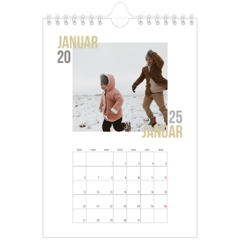 Fotokalender A5 — Dublett tekst