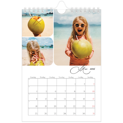 Fotokalender A5 — Øyeblikksbilder og skrift [kalender-forside]
