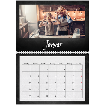 Fotokalender A4 dobbel — Tavle bakgrunn