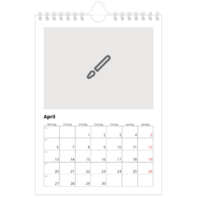 Fotokalender A5 — Design selv [April]