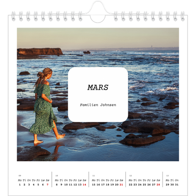 Månedskalender kvadratisk — Den fulle historien [Mars]