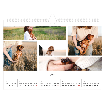 Fotokalender A4 — Bildecollage [kalender-forside]
