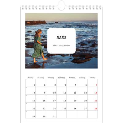 Fotokalender A4 (20 x 30 cm) — Den fulle historien [Mars]
