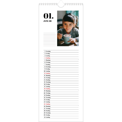 Fotokalender smal  — Serif og øyeblikk [Januar]