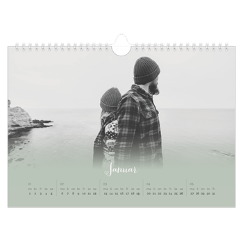 Fotokalender A4 — Grønn gradering