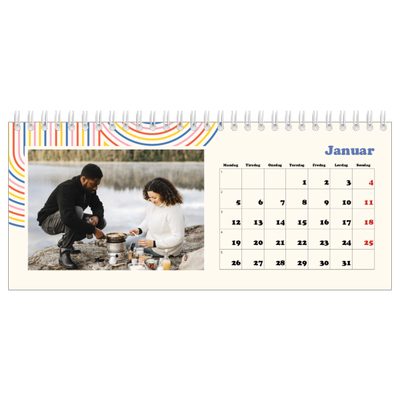 Bordkalendere — Retro striper [Januar]